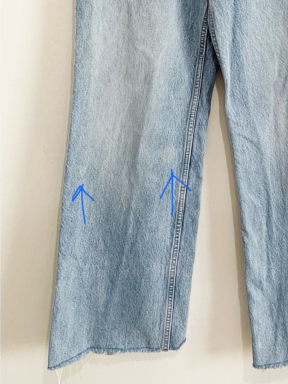 Zara High-Rise Wide Leg Jeans Denim Blogger Fave Size 10 - Picture 9 of 9